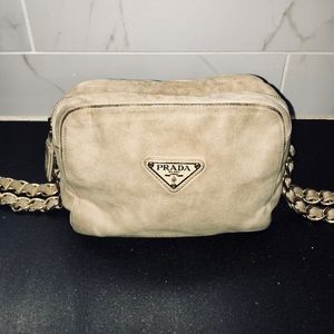 Authentic Vintage PRADA Suede Crossbody Bag